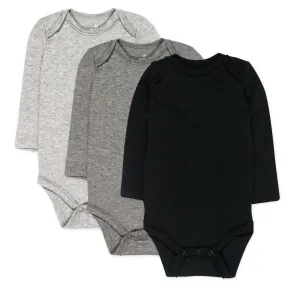 3-Pack Organic Cotton Long Sleeve Bodysuits