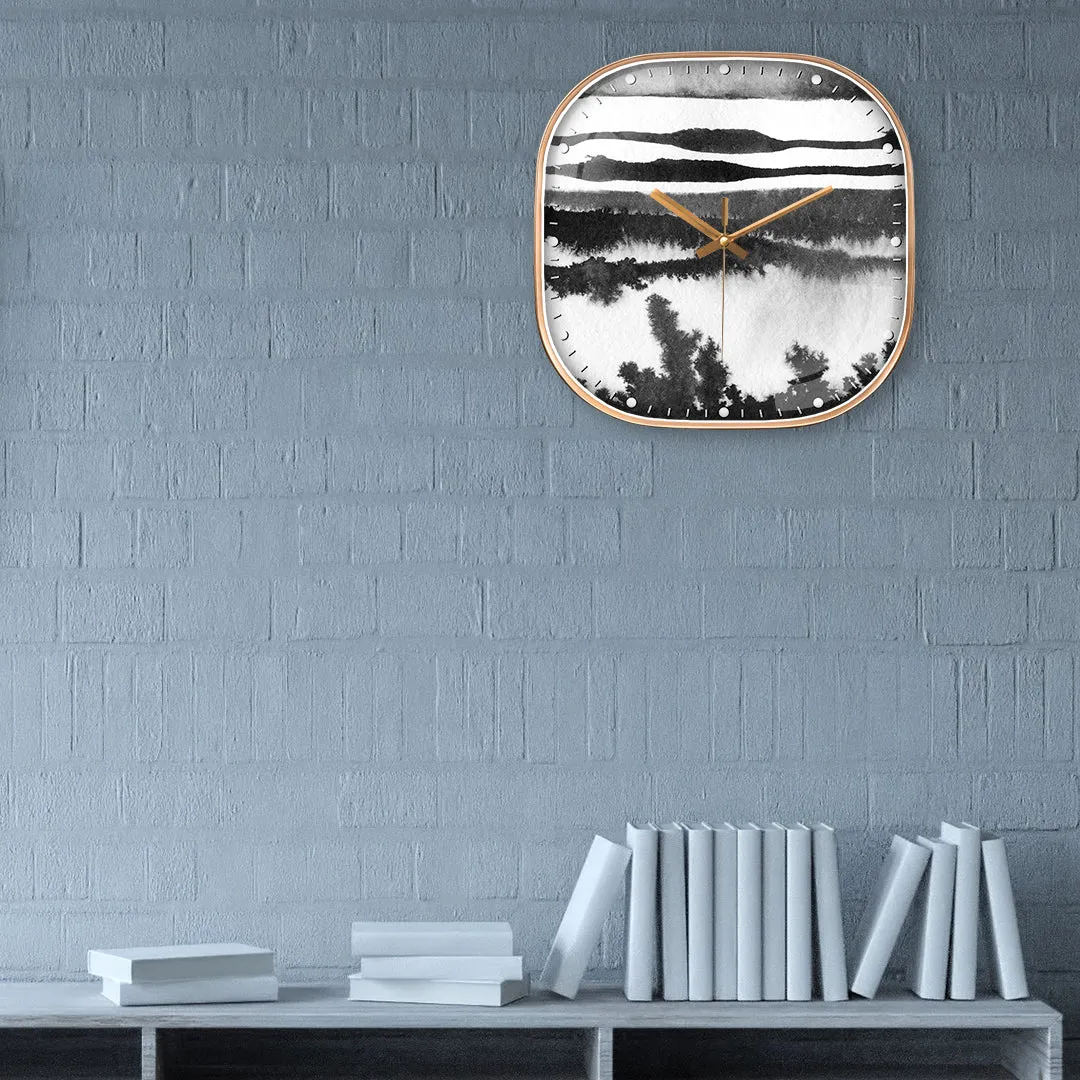 Abstract flower wall clock