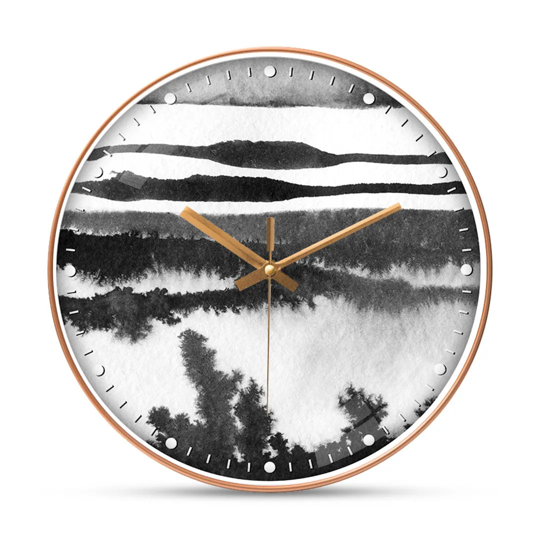 Abstract flower wall clock