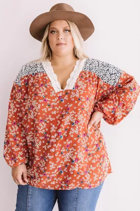 Afternoon Tea Time Floral Shift Top Curves