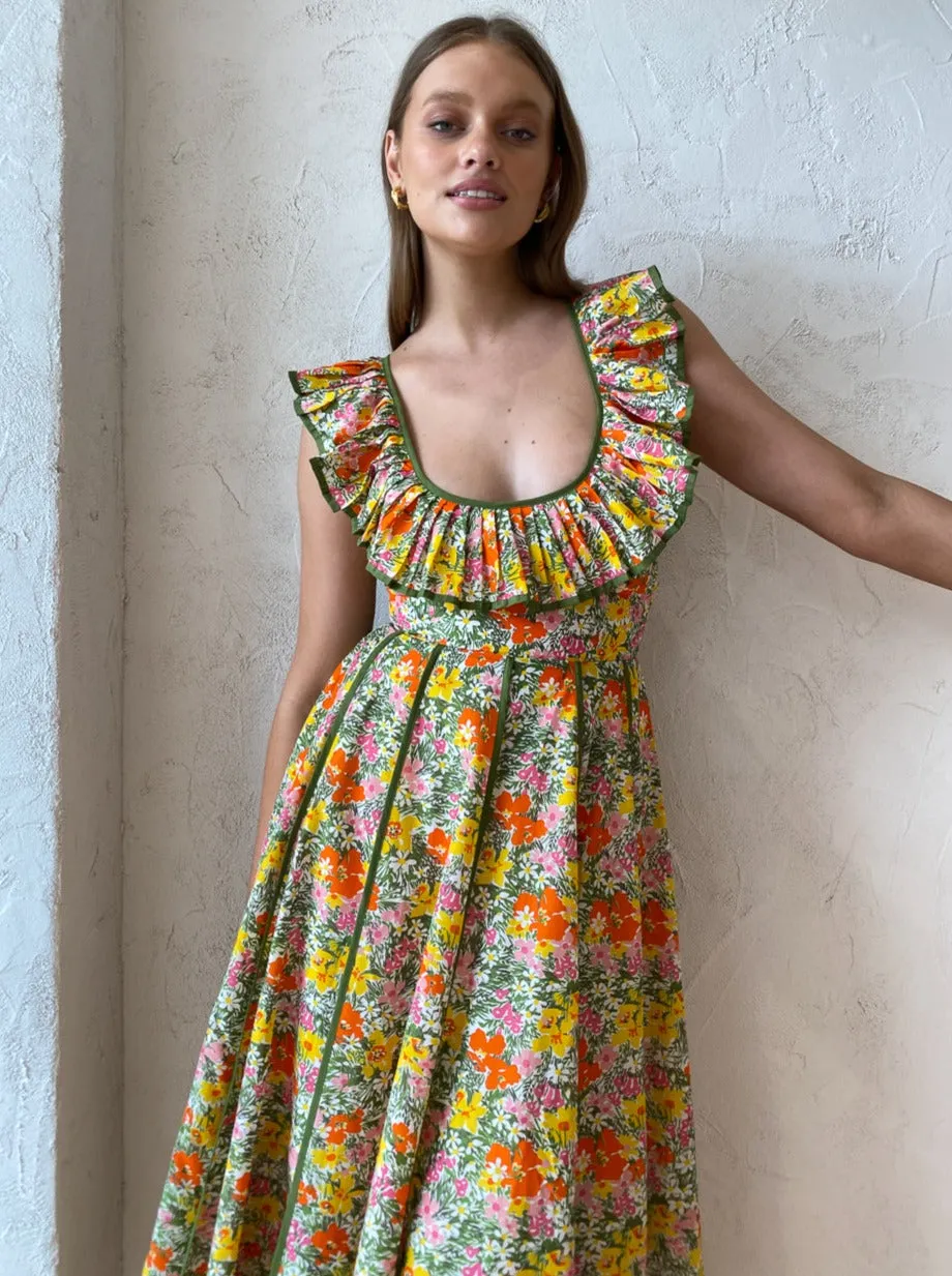 Alemais Cabana Midi Apron Dress in Multi