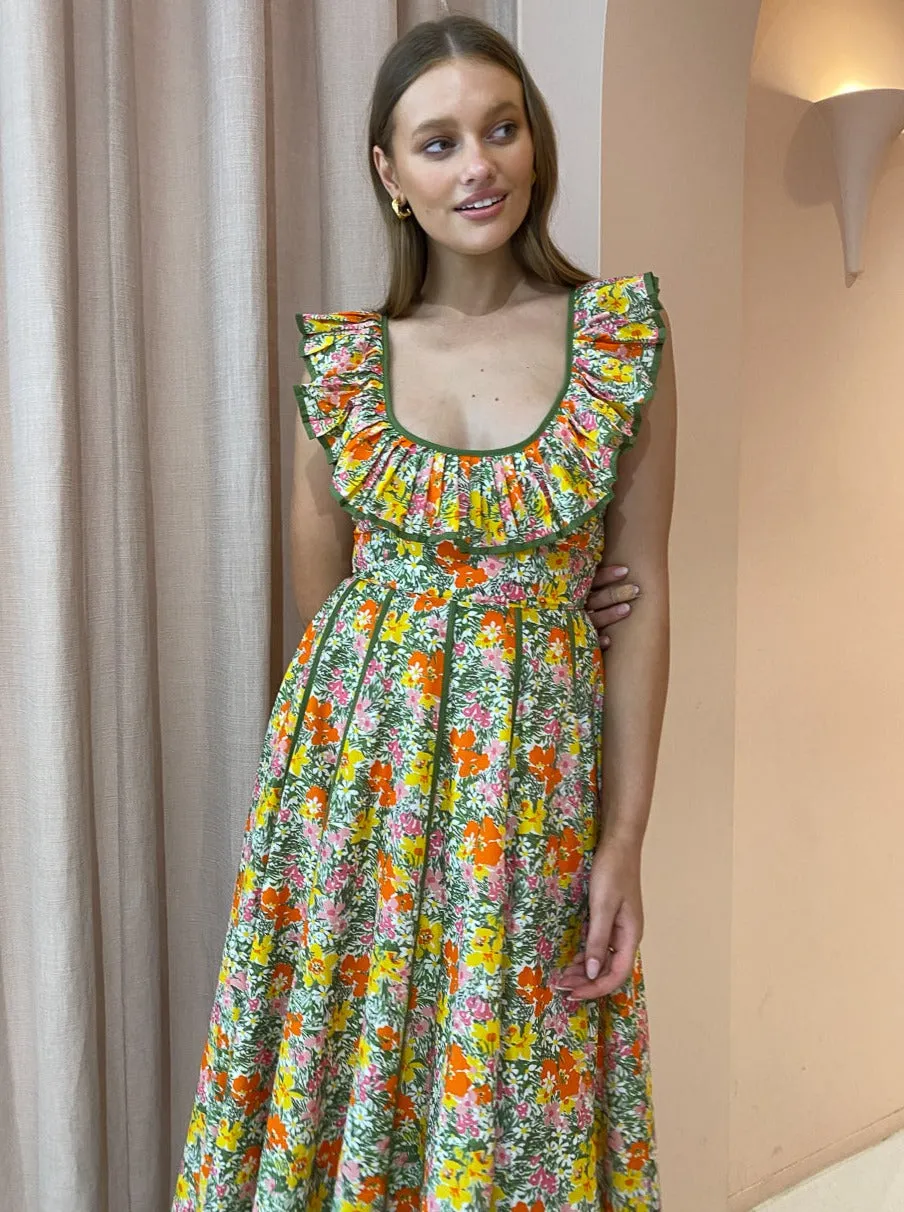 Alemais Cabana Midi Apron Dress in Multi