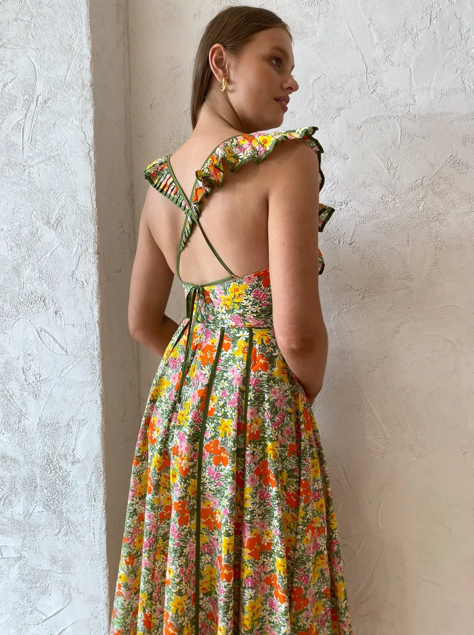 Alemais Cabana Midi Apron Dress in Multi