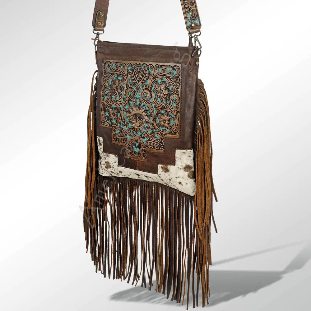 American Darling Leather And Cowhide Crossbody