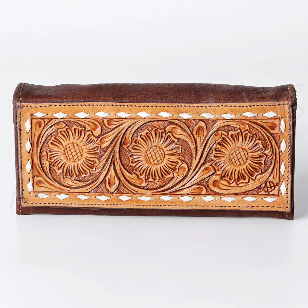 American Darling Tooled Buckstitched Clutch