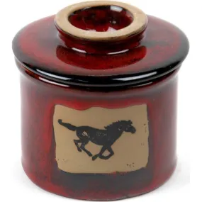 Apache Horse French Butter Keeper