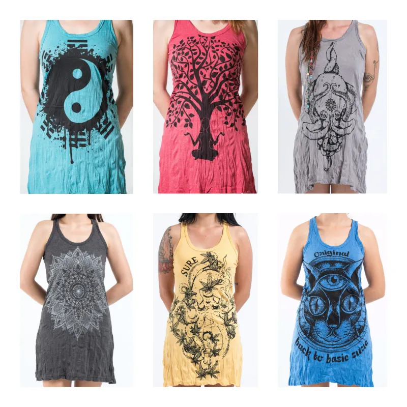 Assorted set of 5 Sure Design Women's Tank Dress