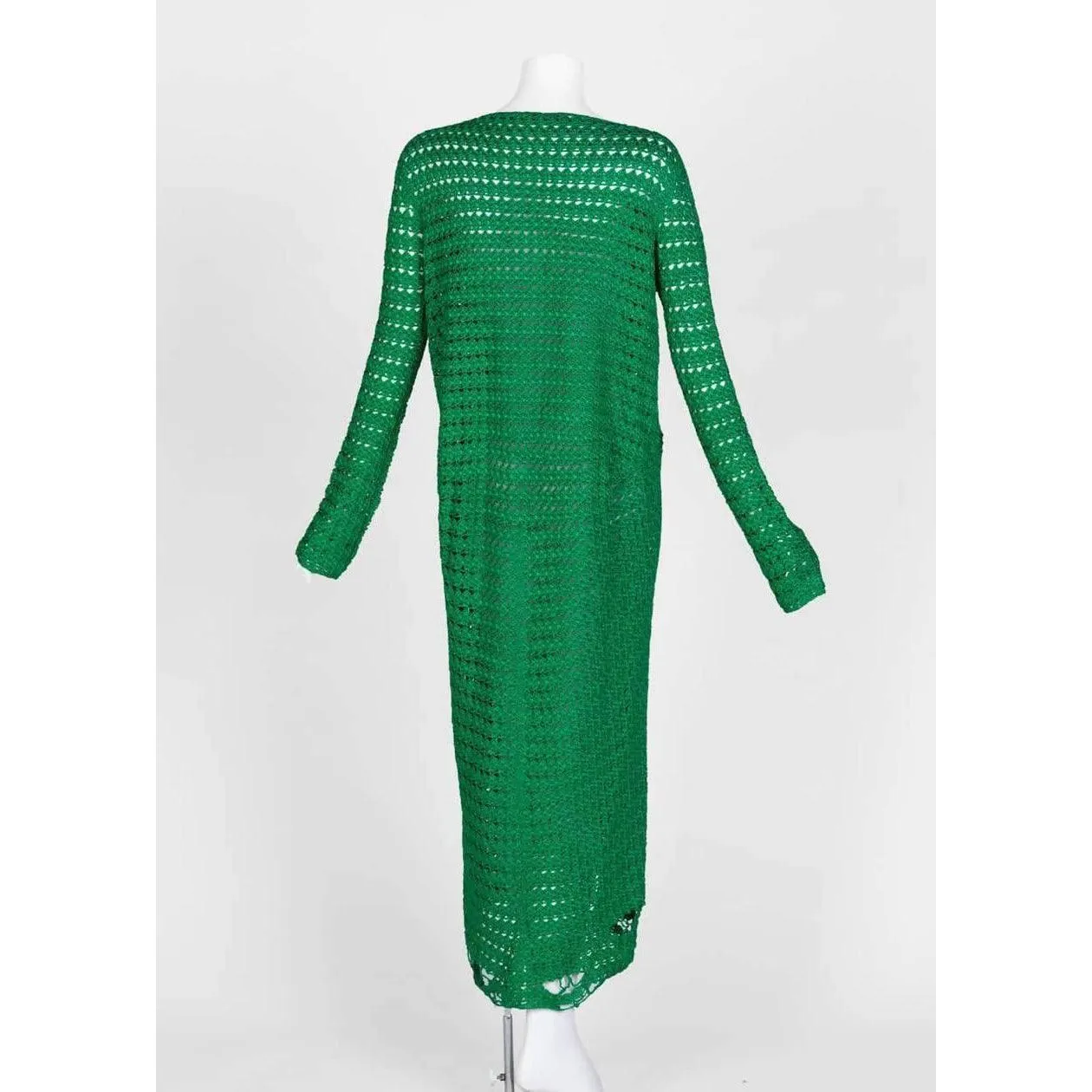 BALENCIAGA Green Crochet Dress | Size EU 40 - US 10