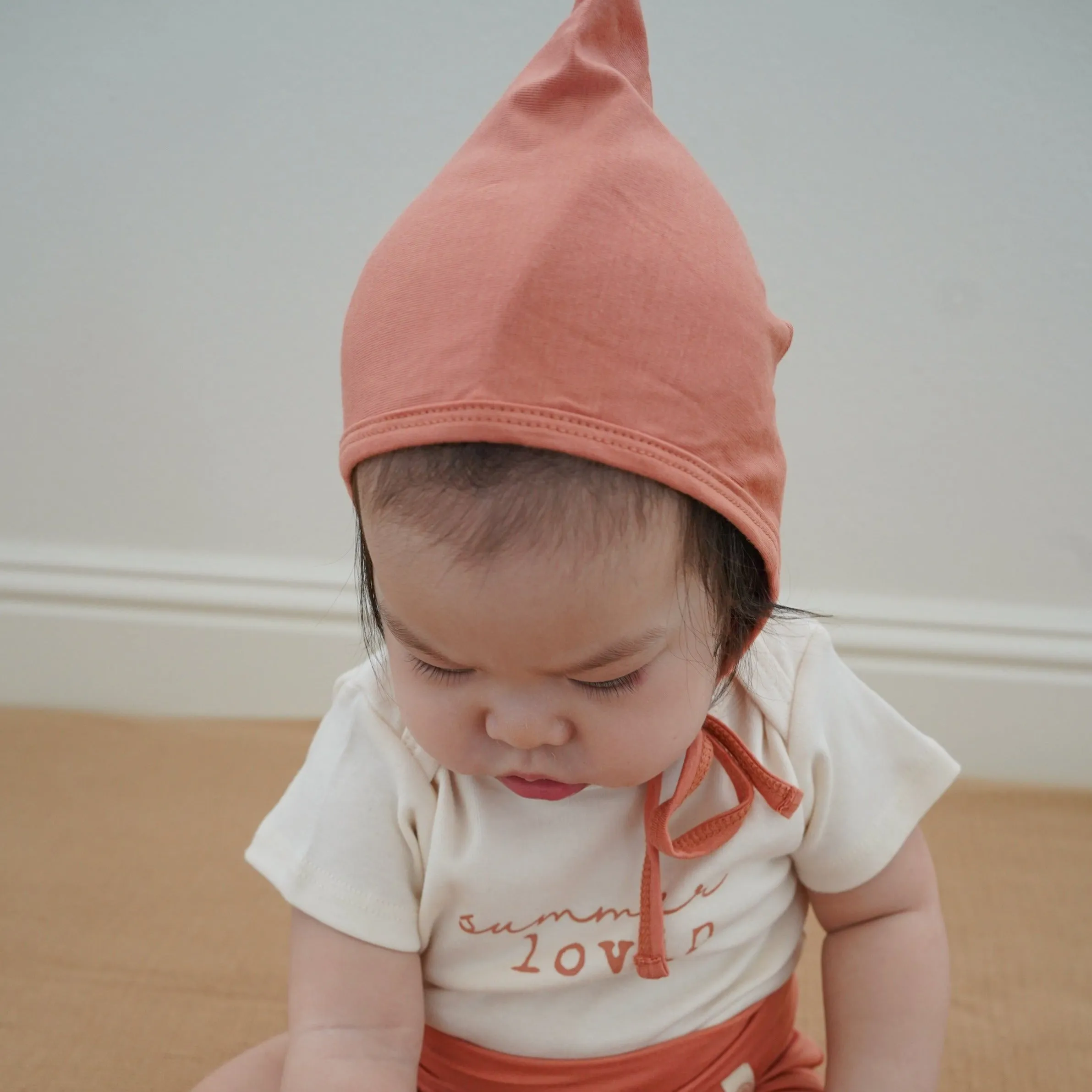 Bamboo Pixie Bonnet - Coral