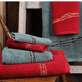 Barbed Wire Embroidered Bathroom Towels