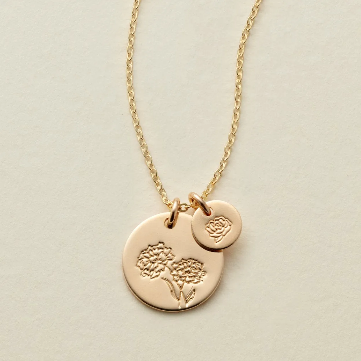 Big & Little Blooms Disc Necklace