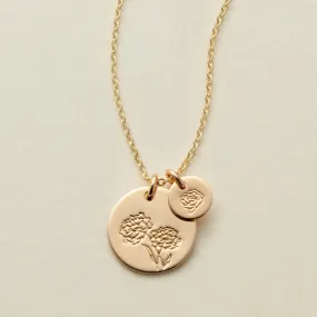 Big & Little Blooms Disc Necklace