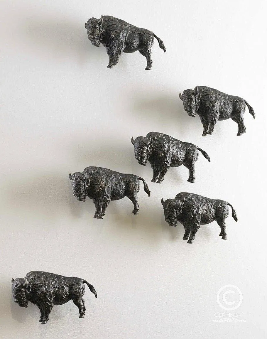 Bison Iron Wall Sculpture