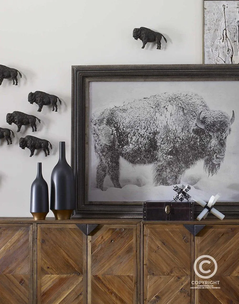 Bison Iron Wall Sculpture