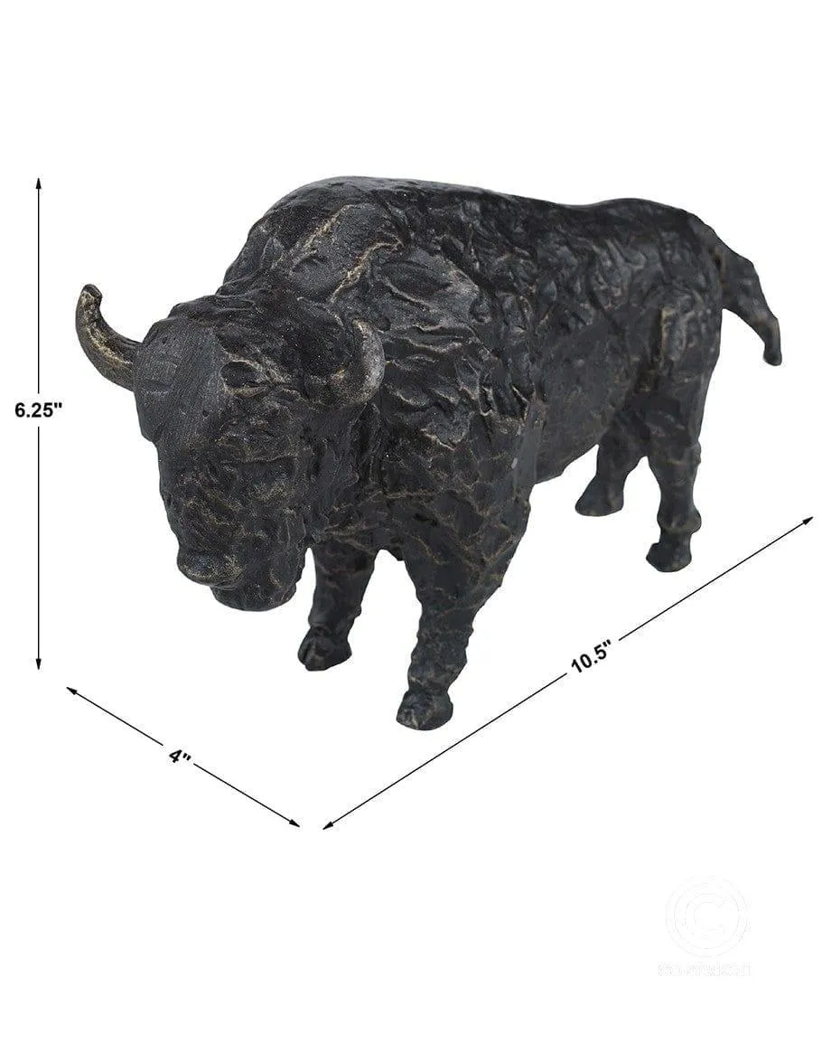 Bison Iron Wall Sculpture