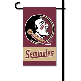 BSI Seminole Logo Seminoles 4" x 8" Mini 2-Sided Garden Flag - Garnet