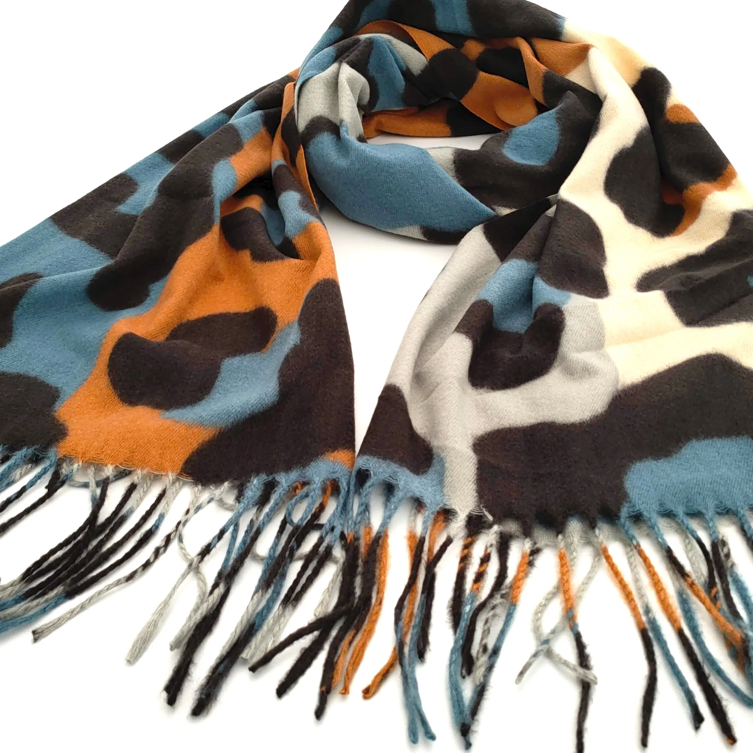 Cosy Thick & Tasselled Aniaml Print Scarf