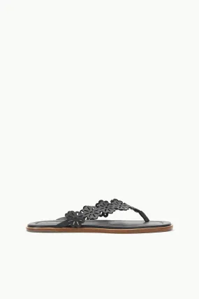 DANTE FLORAL THONG SLIDE | BLACK