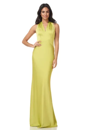 Fallon Halter V-Neck Gown