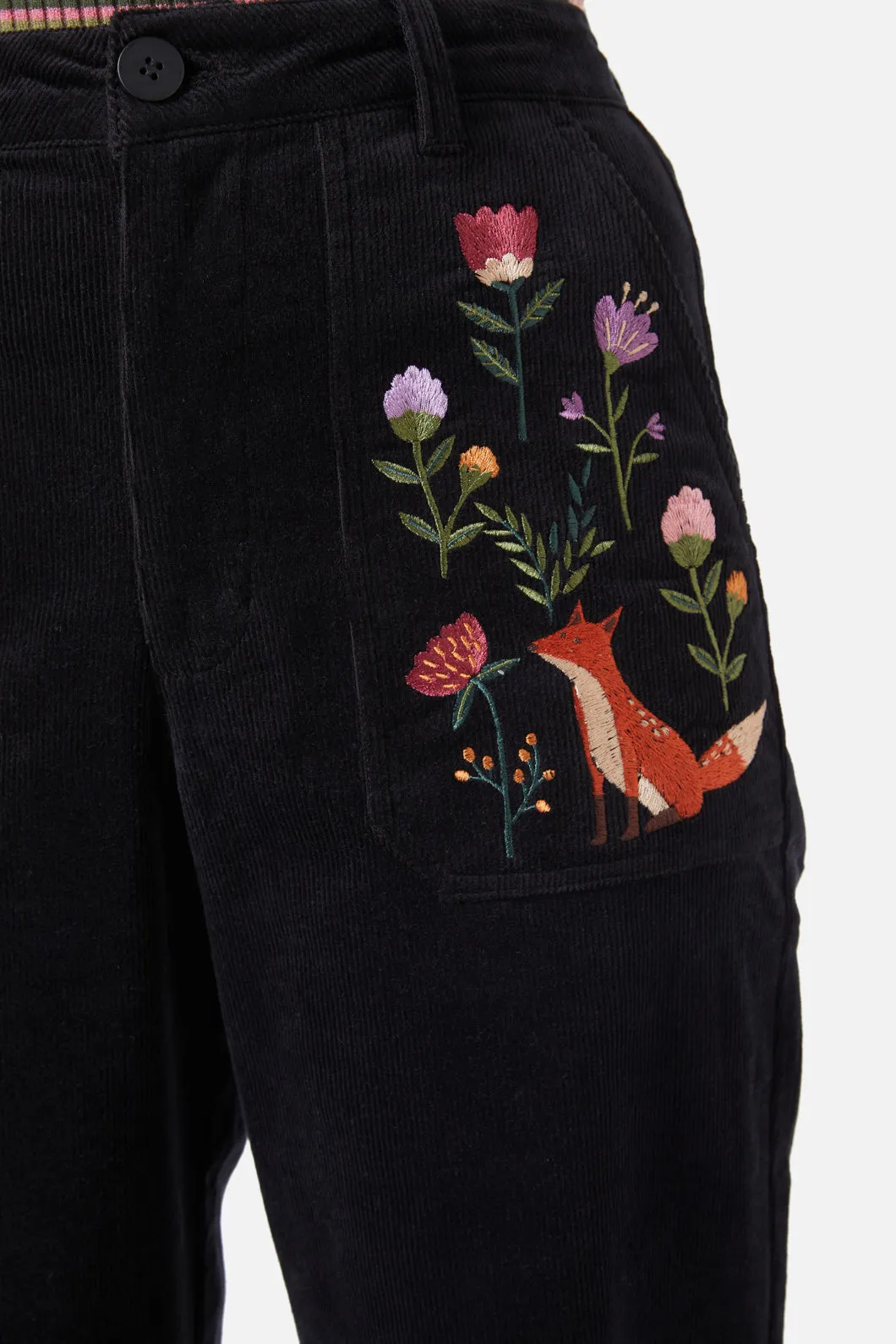 Fox Embroidered Jean