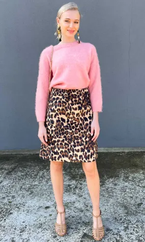 HOSS Animal Print Baby Cord Skirt