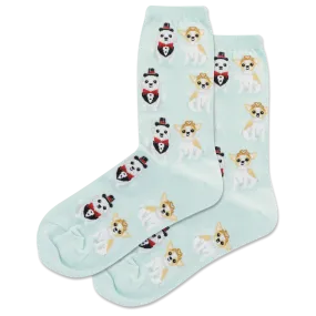 HOTSOX Women's Bridal Dogs Crew Socks