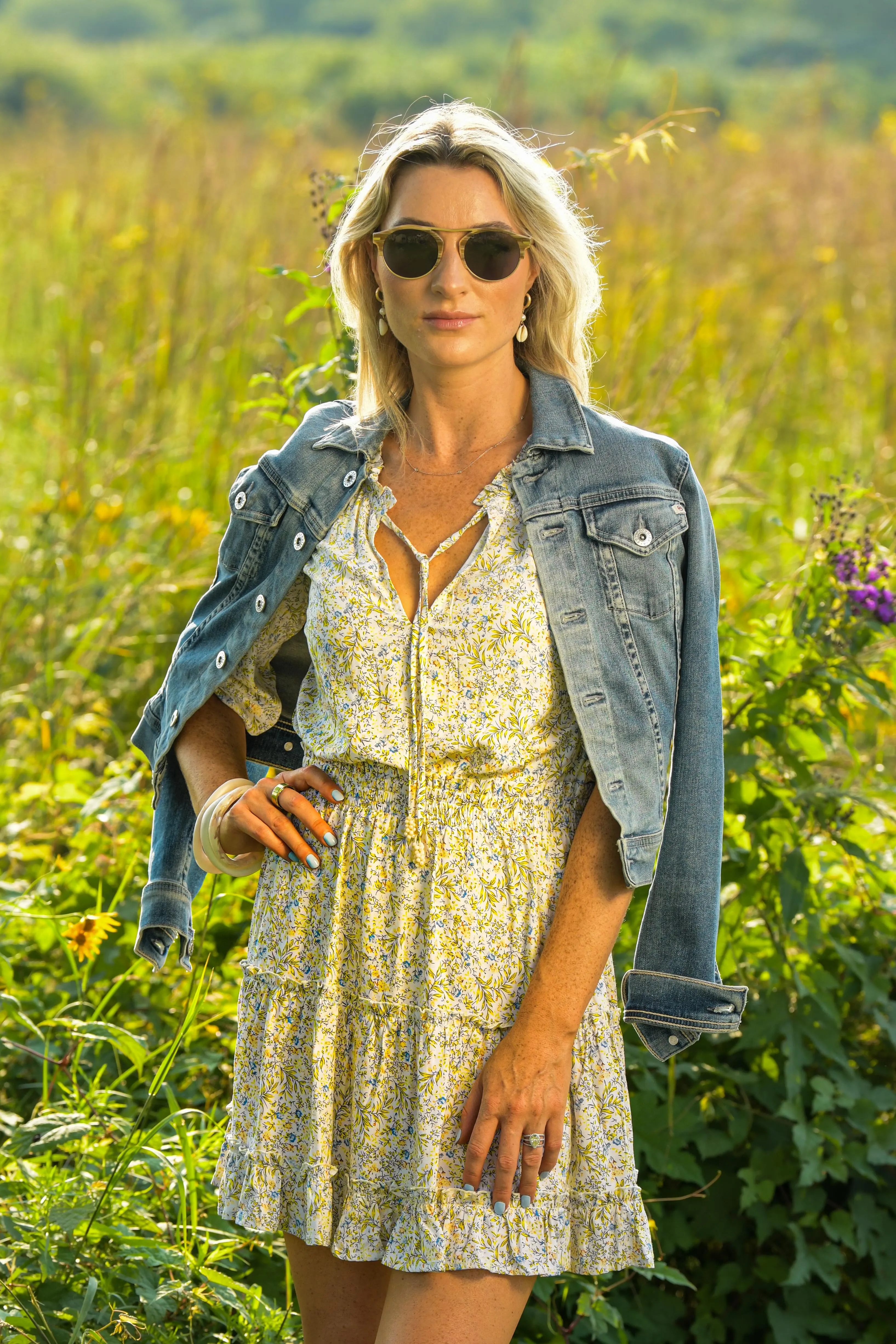 Ibiza Dress / Yellow Mini Flower