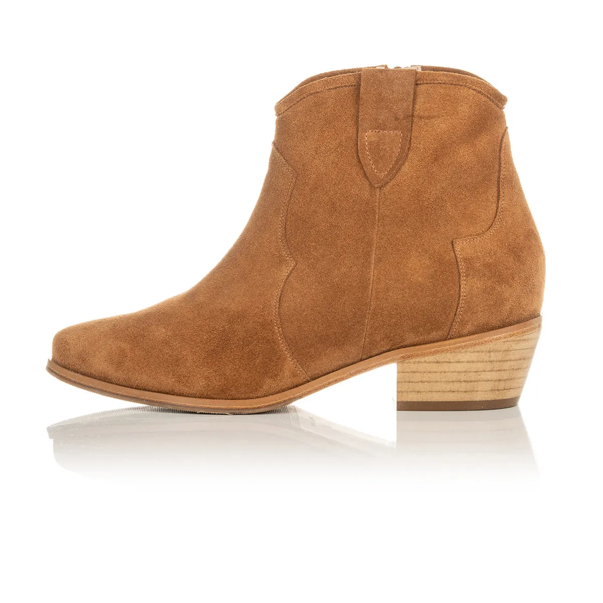 Jago Extra-Wide Fit Cowboy Boots - Tan Nubuck Suede