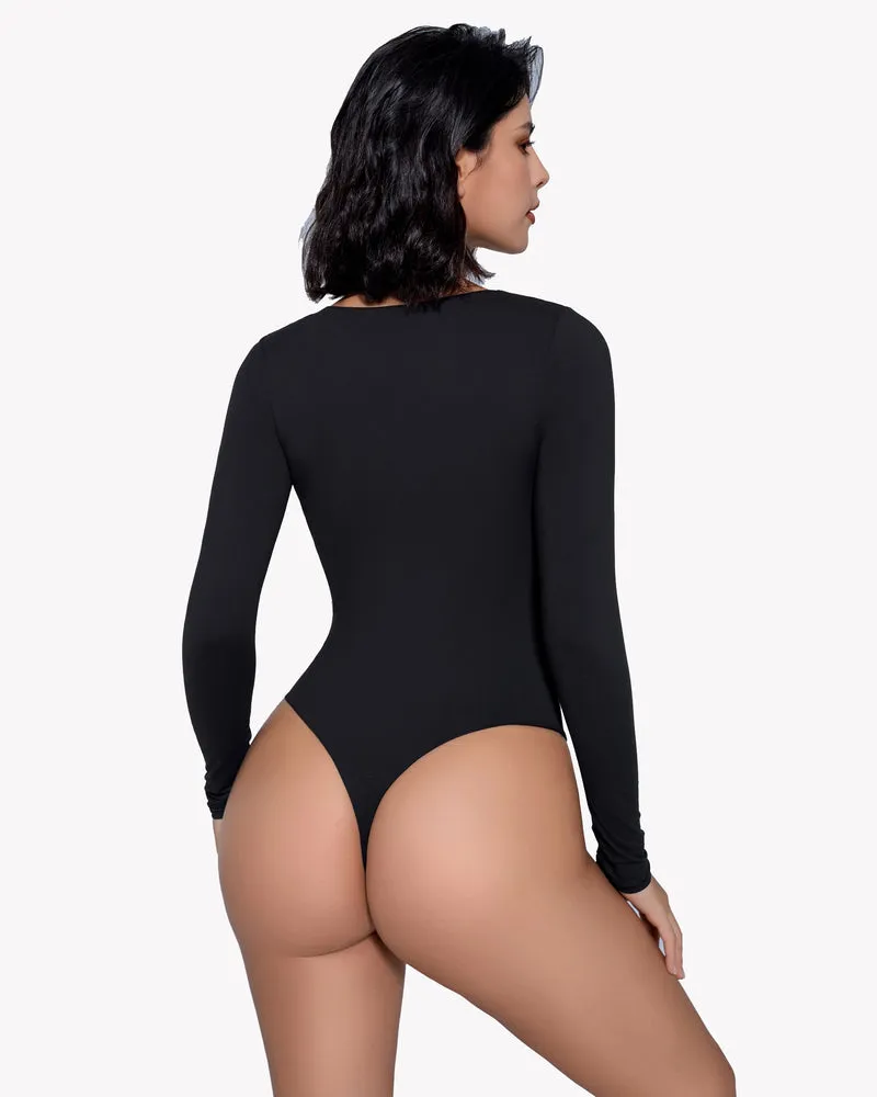 Long Sleeve Double Lined Bodysuit Shapewear