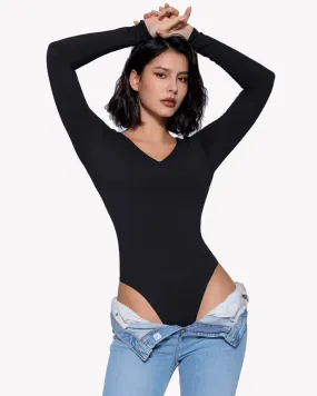 Long Sleeve Double Lined Bodysuit Shapewear