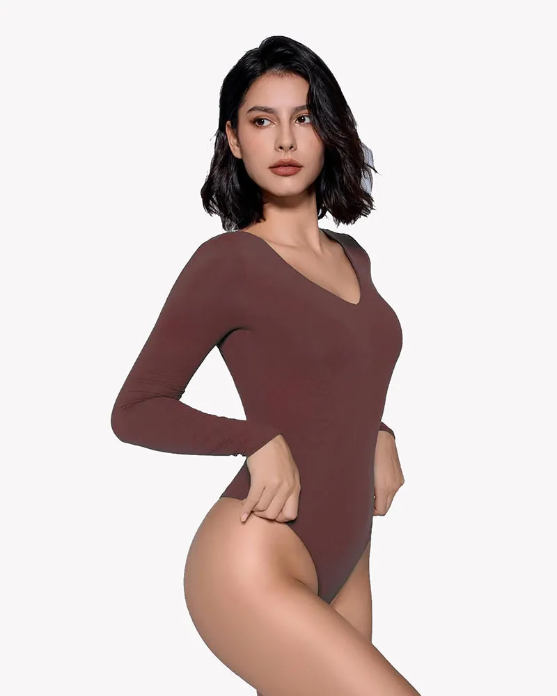 Long Sleeve Double Lined Bodysuit Shapewear