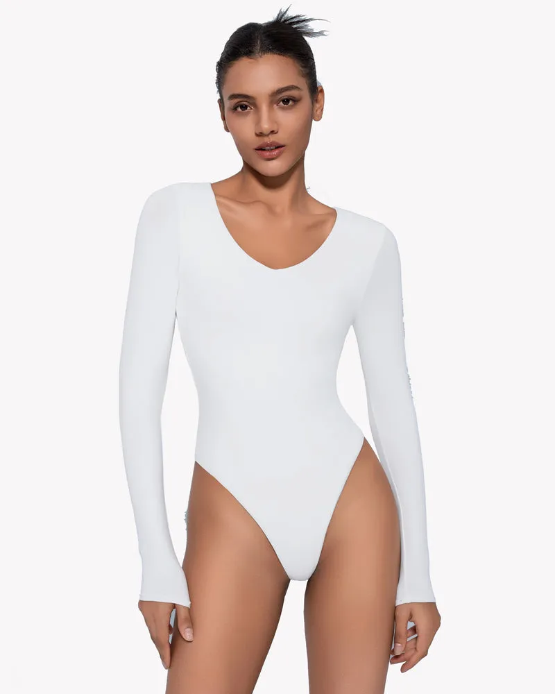 Long Sleeve Double Lined Bodysuit Shapewear