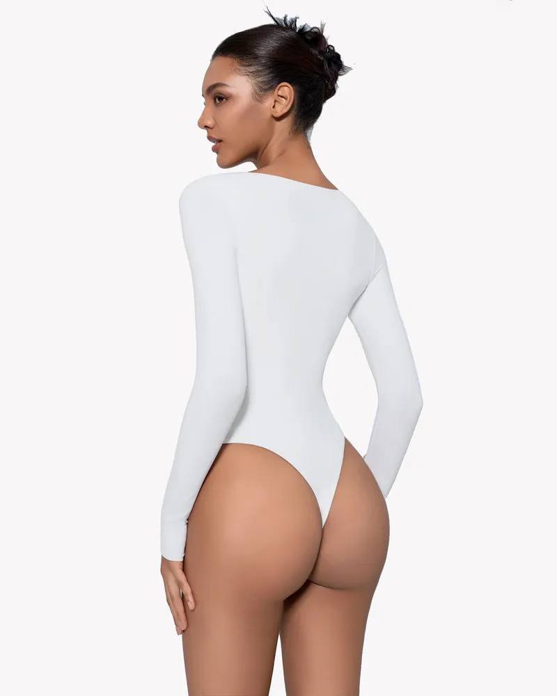 Long Sleeve Double Lined Bodysuit Shapewear