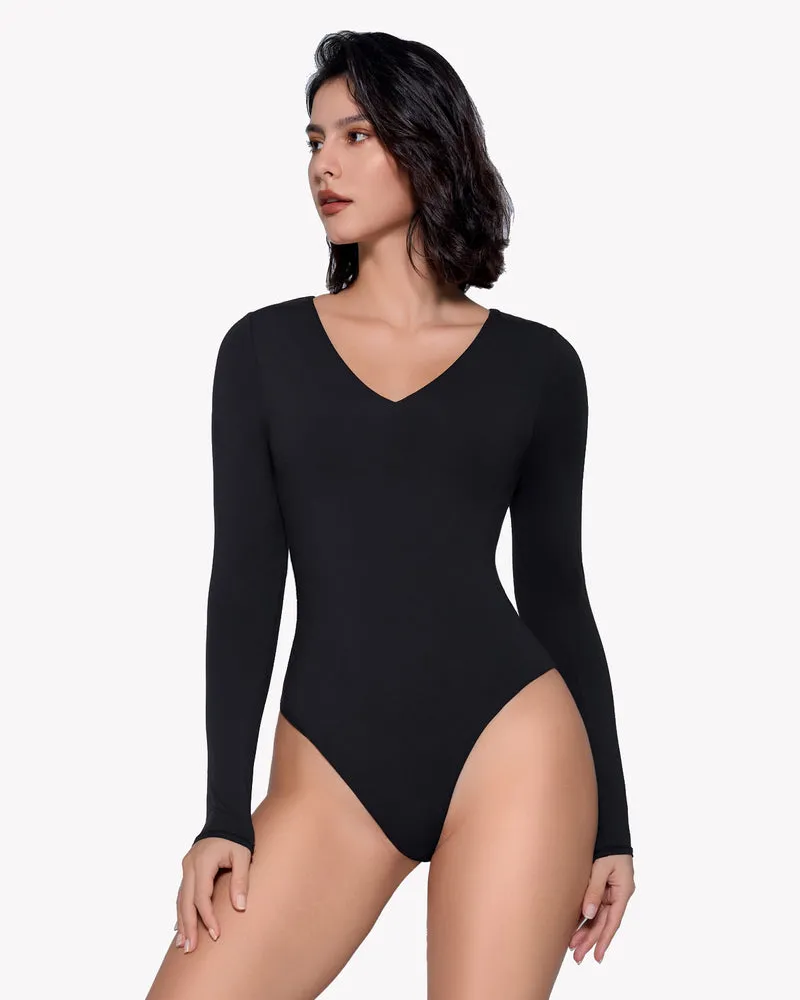 Long Sleeve Double Lined Bodysuit Shapewear