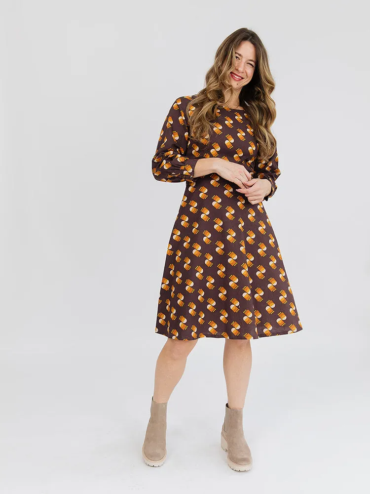 Marseille Long Sleeve Dress - Desert Shapes