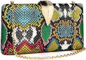 Multicolor Snakeskin Purse