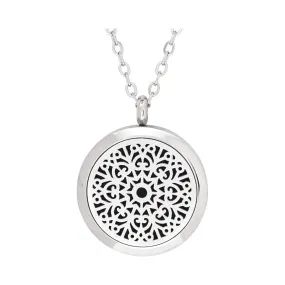 Serina & Company Stainless Steel Love Floral Pendant