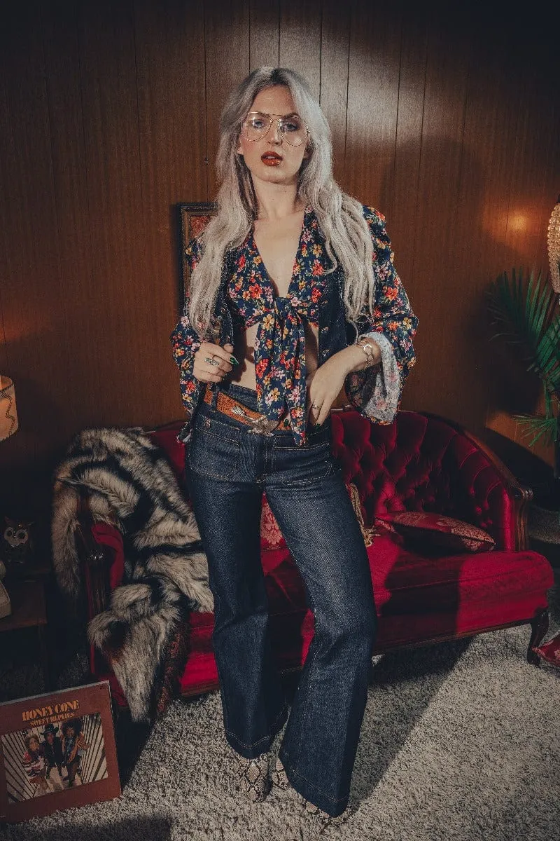 Stevie High Rise Jeans - Dark Denim