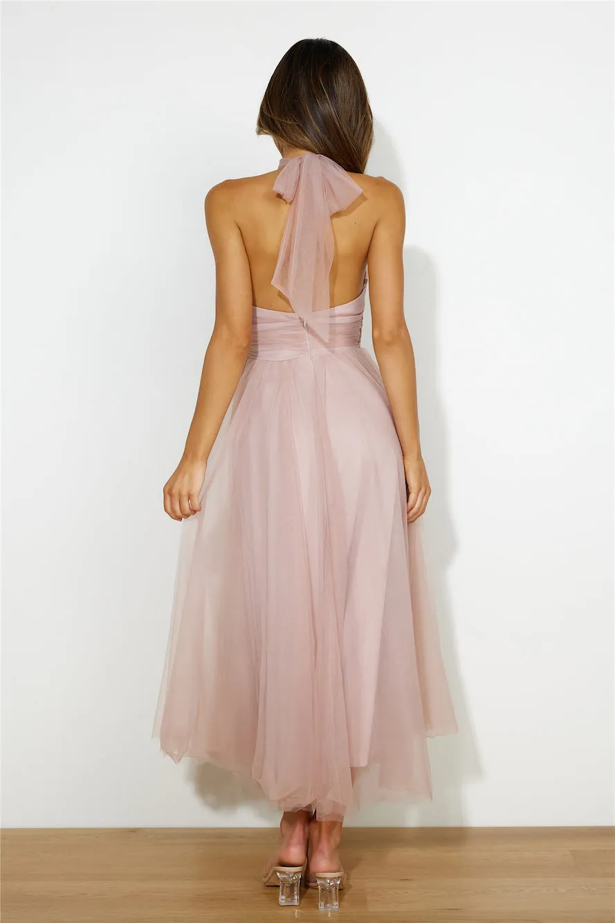 Tangled Up Maxi Dress Blush