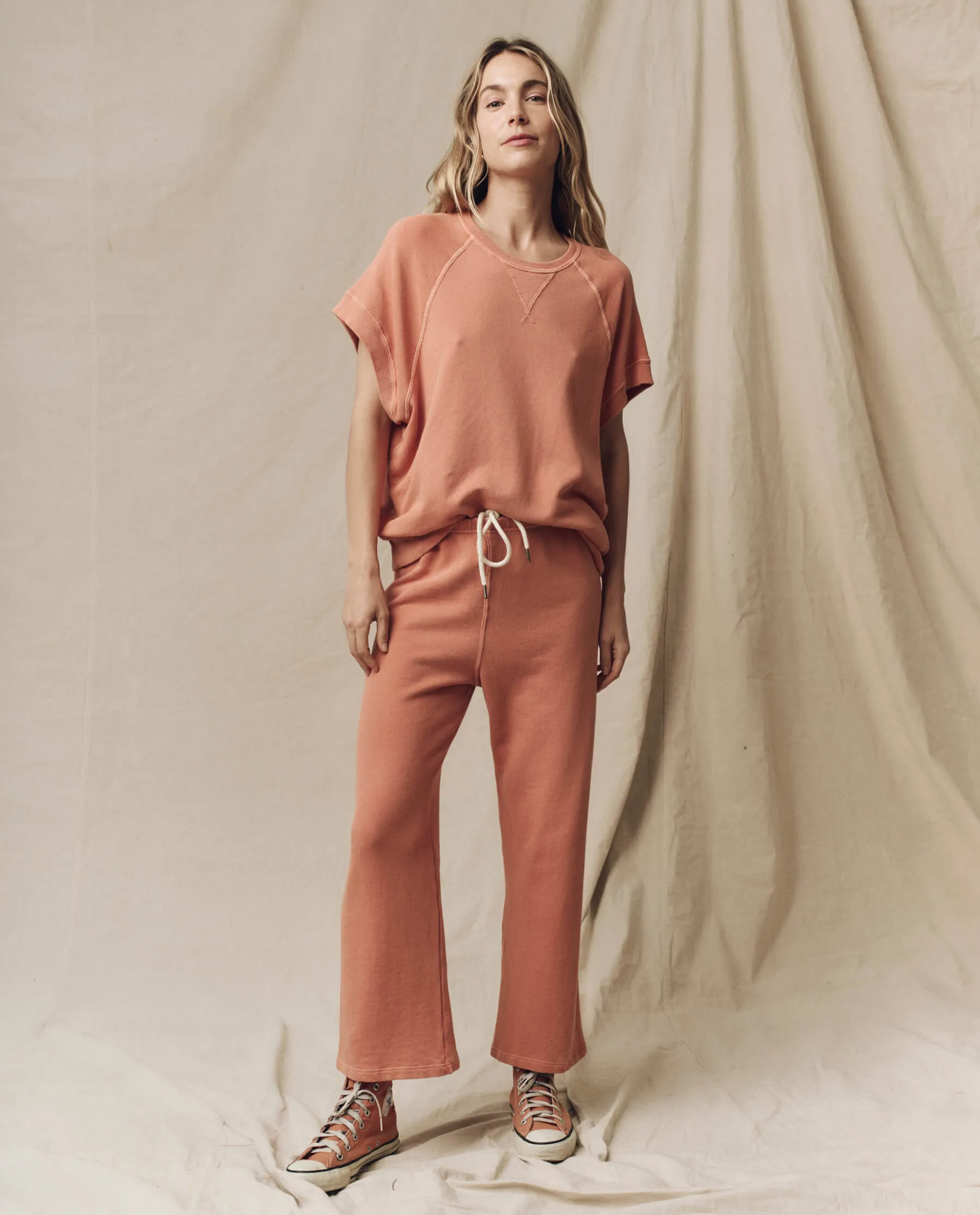 The Wedge Sweatshirt. Solid -- Sun Dried Orange