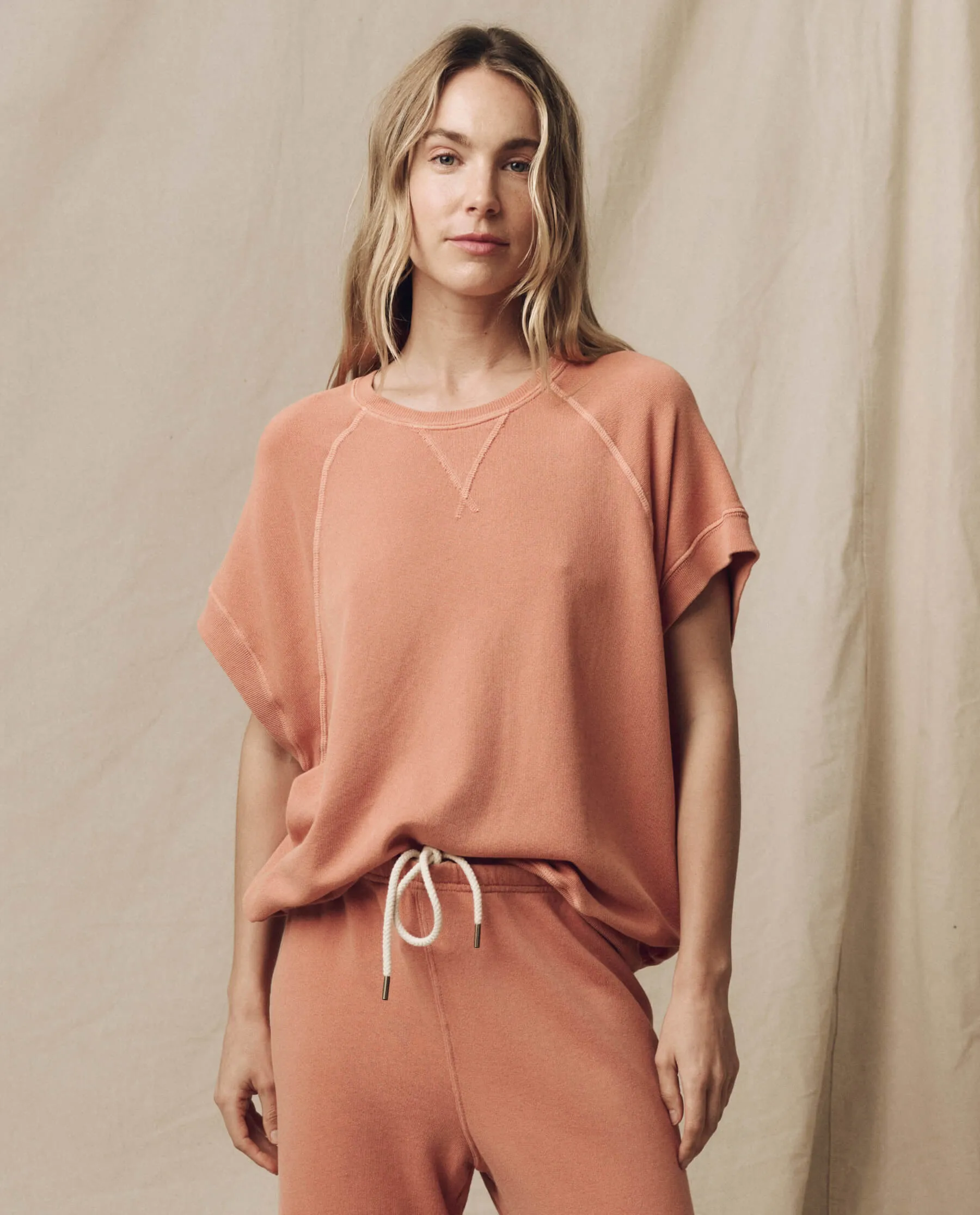 The Wedge Sweatshirt. Solid -- Sun Dried Orange